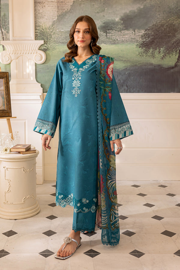 Farasha | Seraya Lawn 24 | PERIWINKLE by Designer Farasha - House of Maryam - Pakistani Designer Ethnic Wear in {{ shop.shopifyCountryName }}