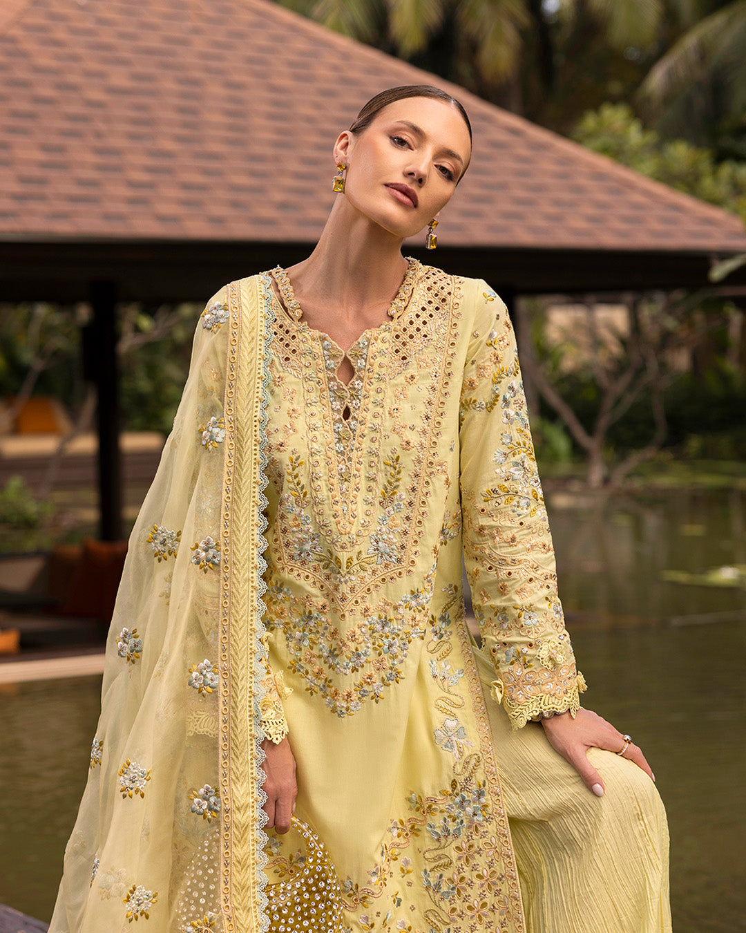 Faiza Saqlain | Zinnia Lawn 25 | Azalea -  Faiza Saqlain Ladies Clothes -  House of Maryam