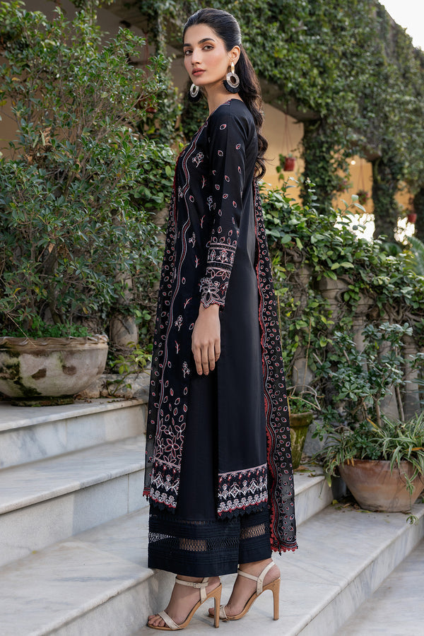 Farasha | Summer Weaves Embroidered Lawn | Black Rose -  Farasha Ladies Clothes - Original Designer Dress - House of Maryam