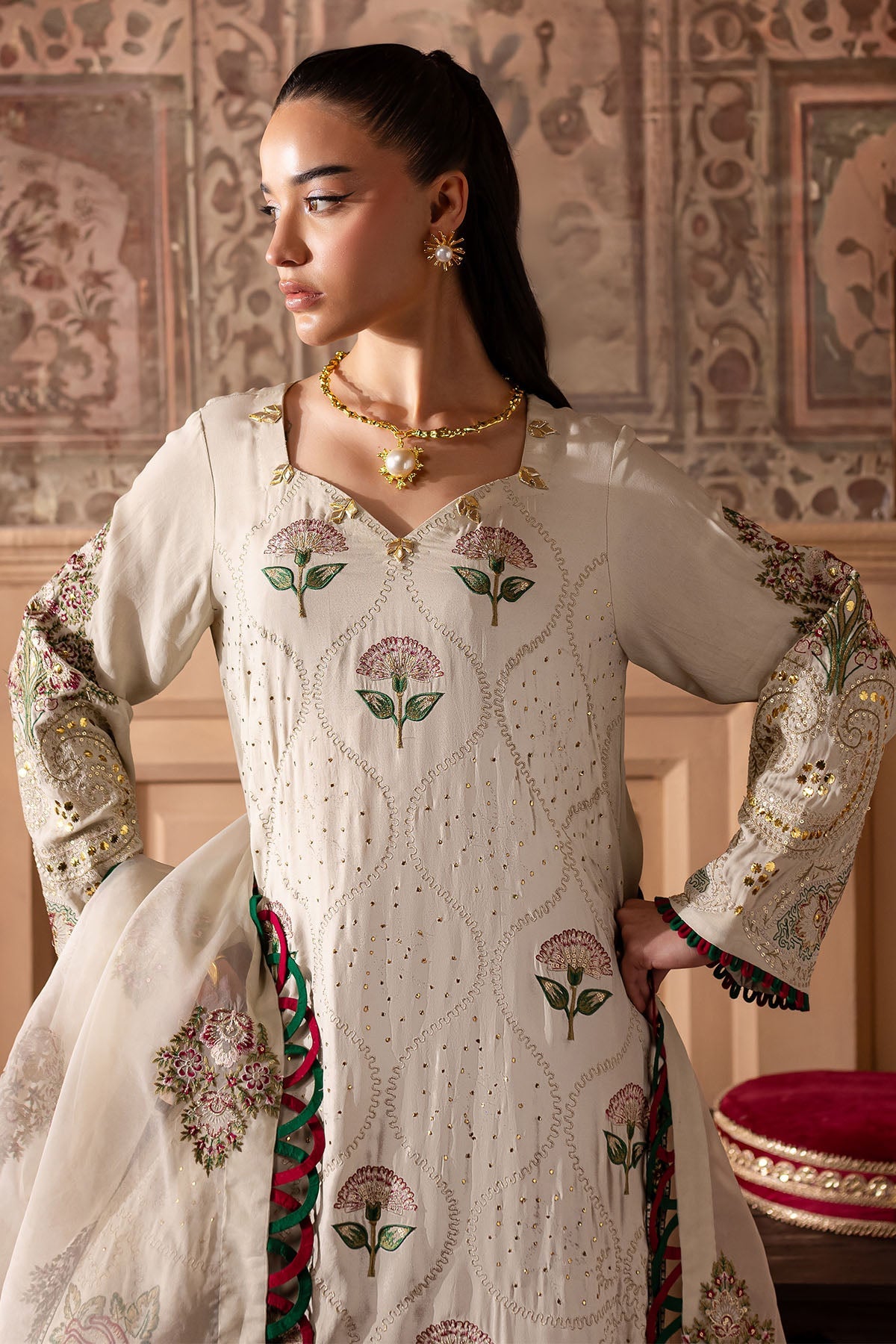 Nureh | Nur Mahal Formals | NE-139 -  Nureh Ladies Clothes - Original Designer Dress - House of Maryam