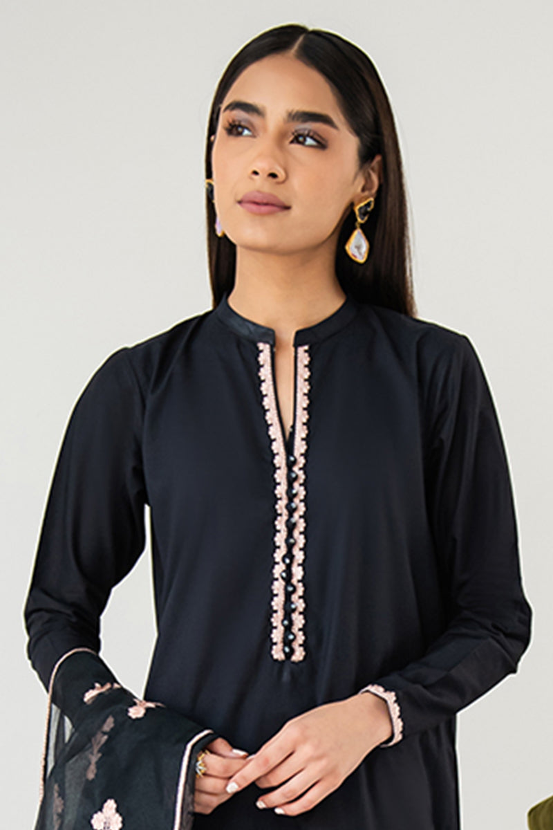 Cross Stitch | Basic Pret | Ebony Bloom-2 Piece (Shirt & Dupatta), image 2