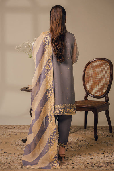 Cross Stitch | Luxury Pret | Gray Beryl-3 Piece (Shirt, Trouser & Dupatta)