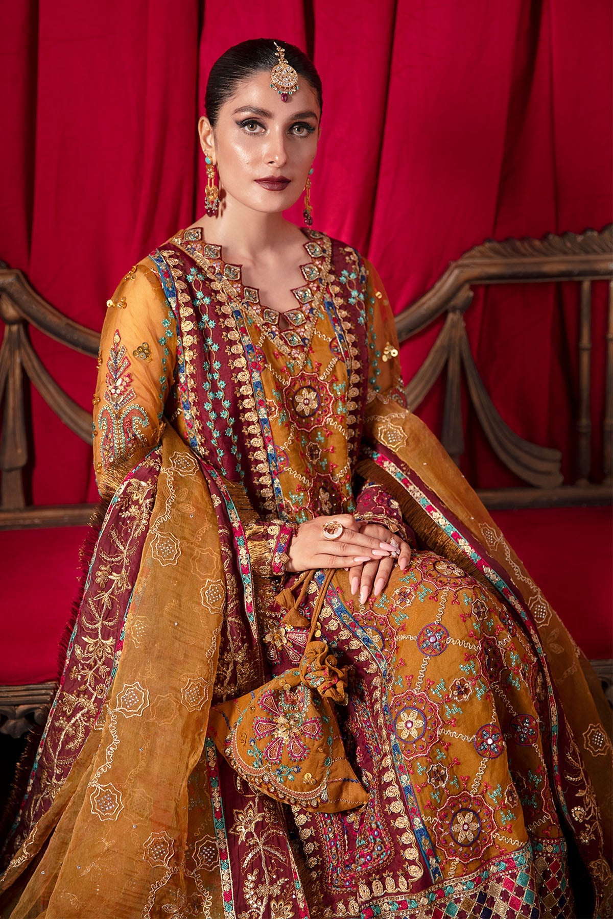 Nureh | Jhoomro 25' | Gulshan Shirt -  Nureh jhoomro 25 - Original Designer Dress - House of Maryam