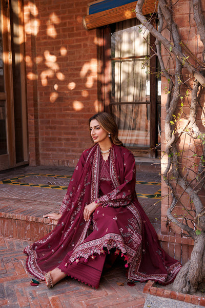 Farasha | Dastoor Embroidered Lawn SS24 | RUBY GLAM -  Farasha Luxury - Original Designer Dress - House of Maryam
