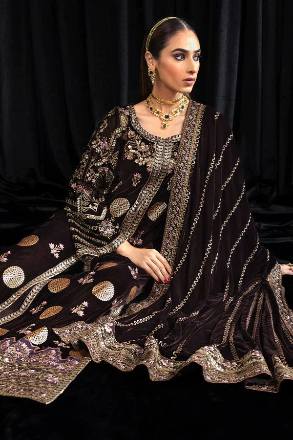 Nureh | Maya Velvet 23 | Moore by Designer Nureh - House of Maryam - Pakistani Designer Ethnic Wear in {{ shop.shopifyCountryName }}