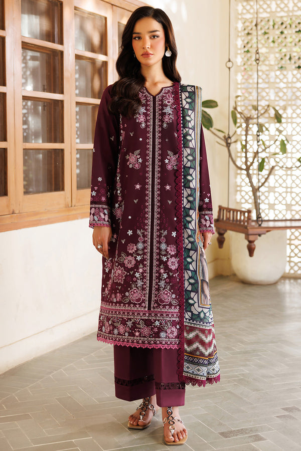 Farasha | Summer Weaves Embroidered Lawn | Burgandy Rush -  Farasha Ladies Clothes - Original Designer Dress - House of Maryam