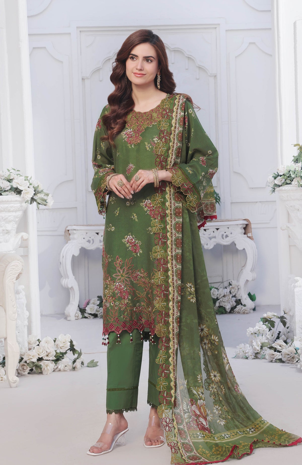 Al Zohaib | Applique Kari Cutwork Edit 25 | ACE-25-03 -  Alzohaib Ladies Clothes - Original Designer Dress - House of Maryam