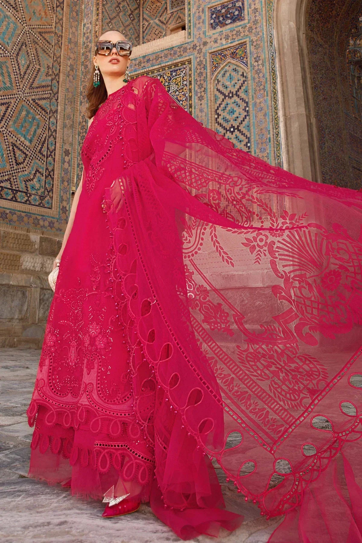 Maria B | Luxury Lawn | D-2303-A -  Maria B Luxury - Original Designer Dress - House of Maryam