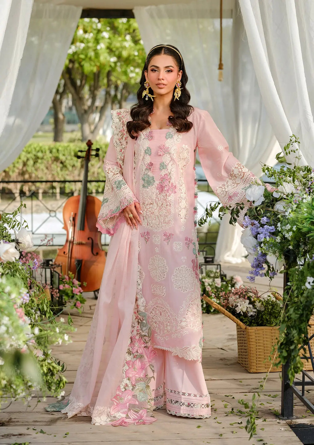 Elaf Premium | Luxury Lawn 25 | ELH-1B SOPHIA -  Elaf Premium Ladies Clothes - Original Designer Dress - House of Maryam