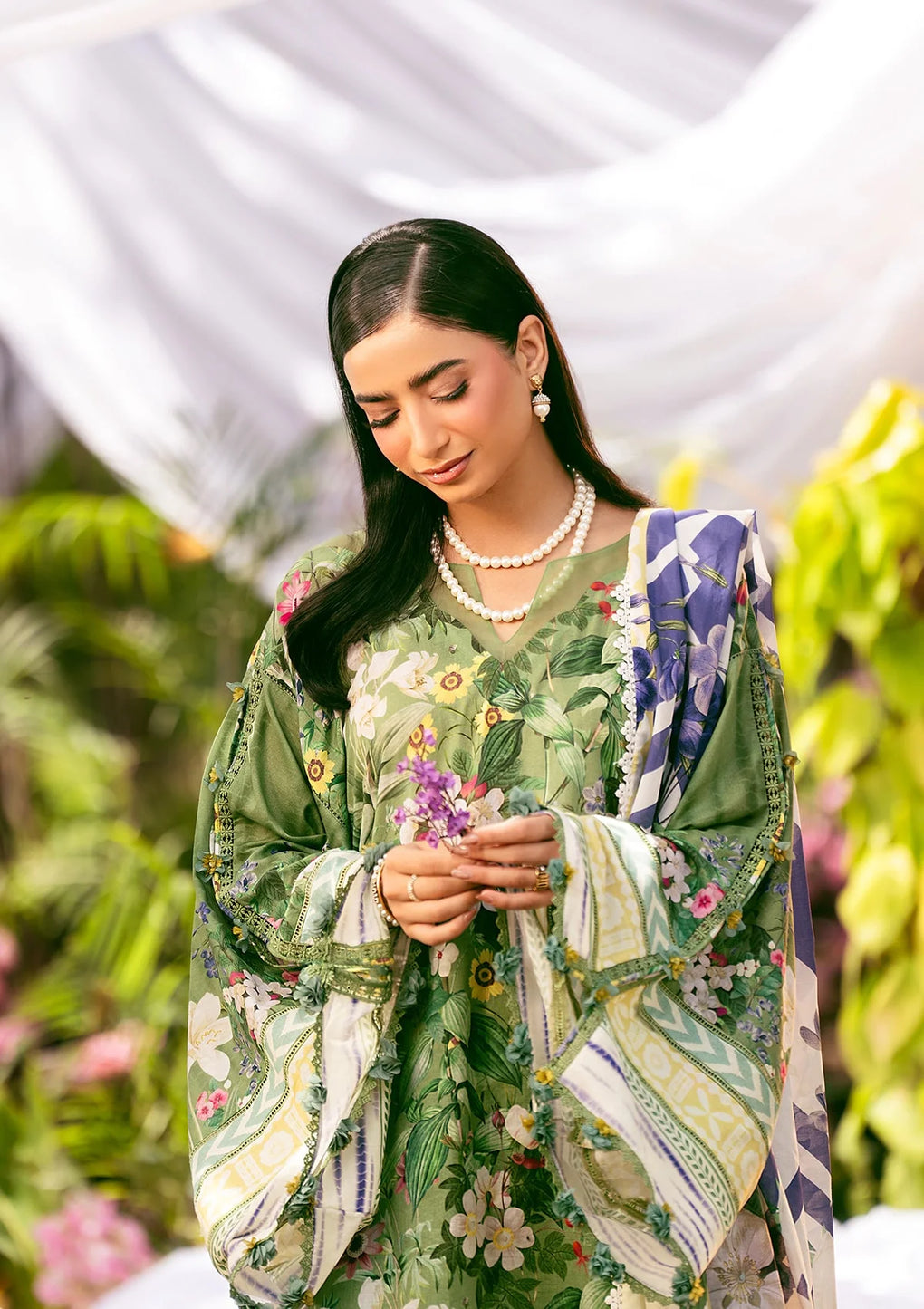 Elaf Premium | Prints 25 | EPS-1B GREEN EDEN -  Elaf Premium Ladies Clothes - Original Designer Dress - House of Maryam
