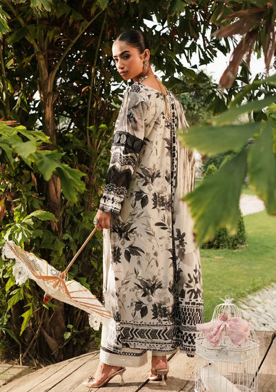 Elaf Premium | Printed Collection 24 | EEP-07B - Black Blossom -  Elaf Premium Casuals - Original Designer Dress - House of Maryam