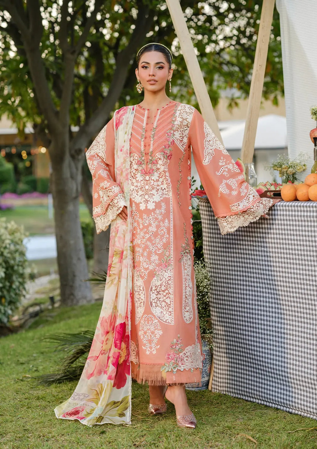 Elaf Premium | Luxury Lawn 25 | ELH-5A AUTUMN DREAM -  Elaf Premium Ladies Clothes - Original Designer Dress - House of Maryam