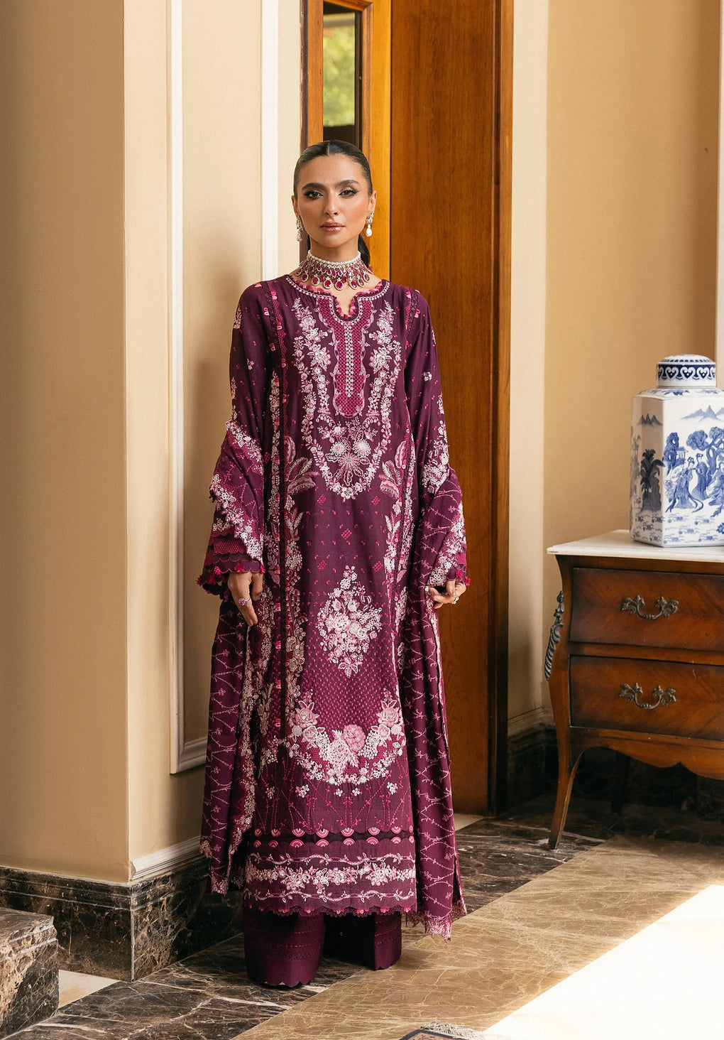 Elaf Premium | Luxury Winter 25 | EWK-2B BERRYBLUSH