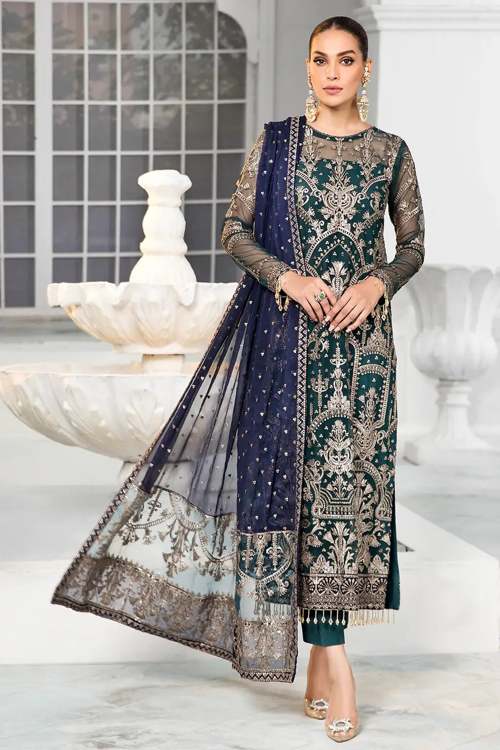 Zarif | DE LUXURY Formals | MEADOW -  Zarif Formal - Original Designer Dress - House of Maryam