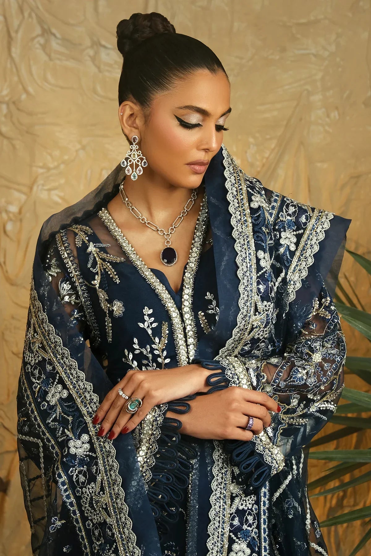 Mina Kashif | Kahani Luxury Formals 23 | Emerald -  Mina Kashif Formal - Original Designer Dress - House of Maryam