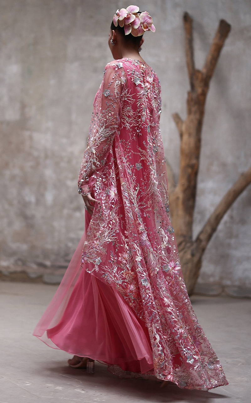 Threads and Motifs | Formal Dresses 25 | NET EMBROIDERED JAKCET WITH MAXI -  Threads and Motifs Ladies Clothes - Original Designer Dress - House of Maryam