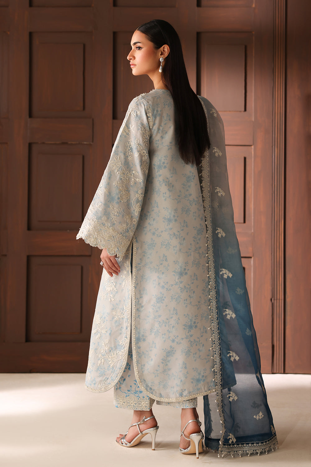 Baroque | Formals Collection | EMBROIDERED COTTON NET UF-4485, image 2
