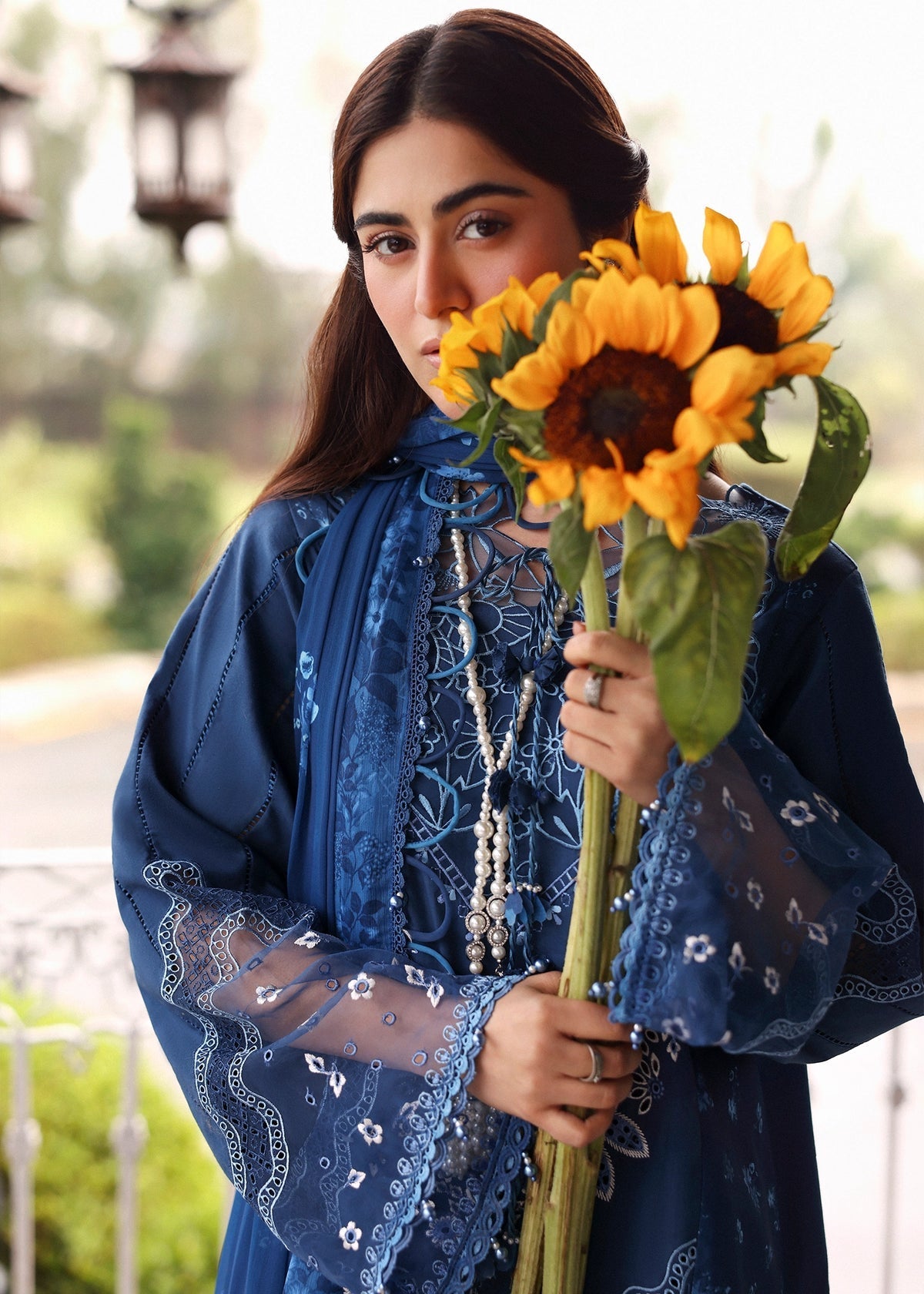 Sardinia | Embroidered Lawn Edit 26 | Terrace Blue, image 4