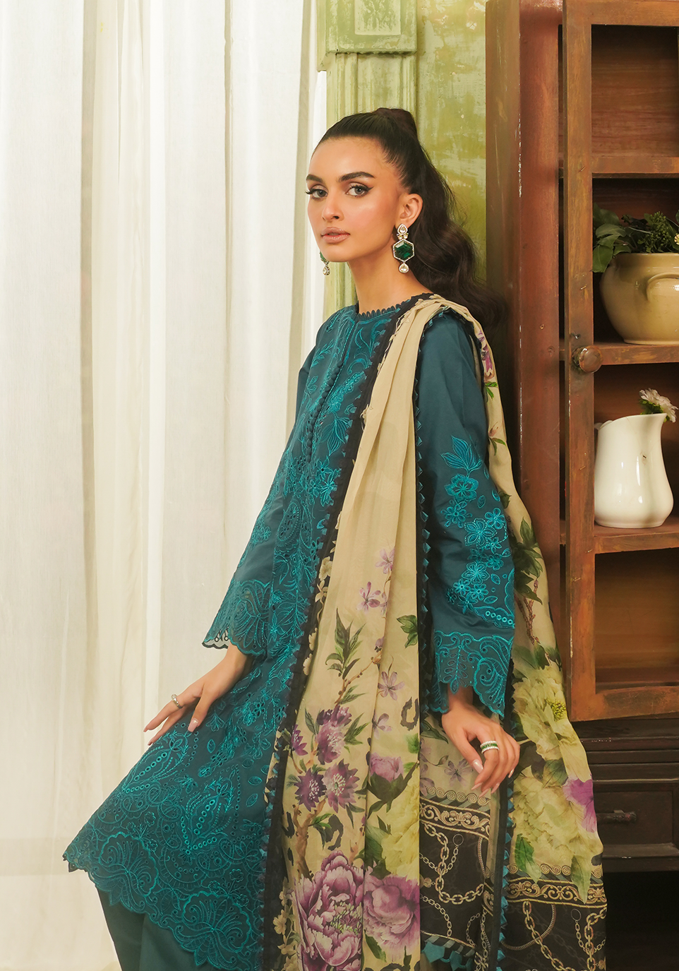 Zarqash | Tresor Luxury Lawn 24 | ZQT 0011 DINA by Designer Zarqash - House of Maryam - Pakistani Designer Ethnic Wear in {{ shop.shopifyCountryName }}