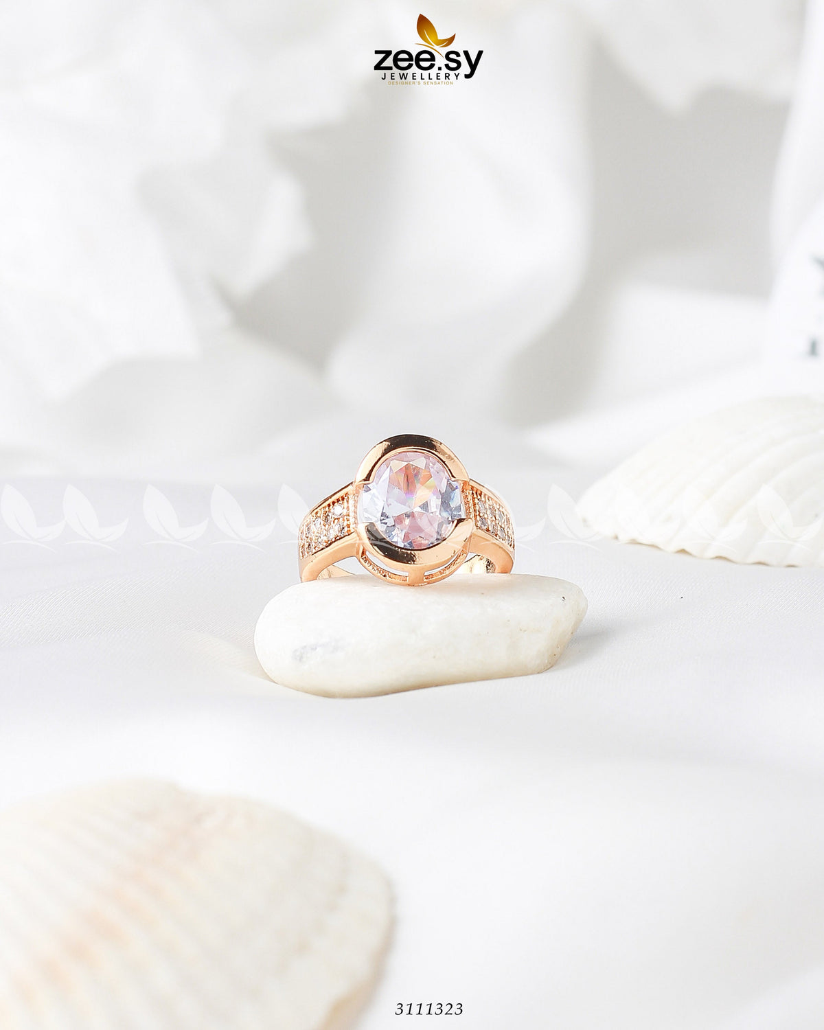 Amethyst Ring -  Zeesy Finger Ring - Original Designer Dress - House of Maryam