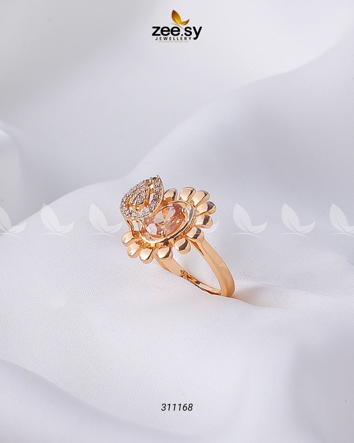 Lavender Ring -  Zeesy Finger Ring - Original Designer Dress - House of Maryam