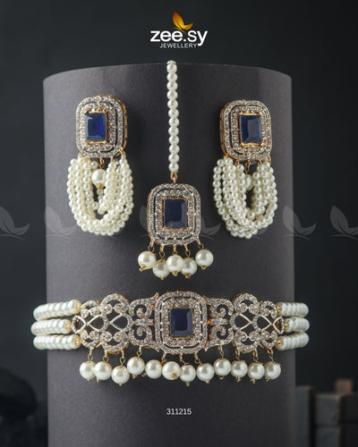 Marasim Choker Necklace -  Zeesy Necklace Sets - Original Designer Dress - House of Maryam