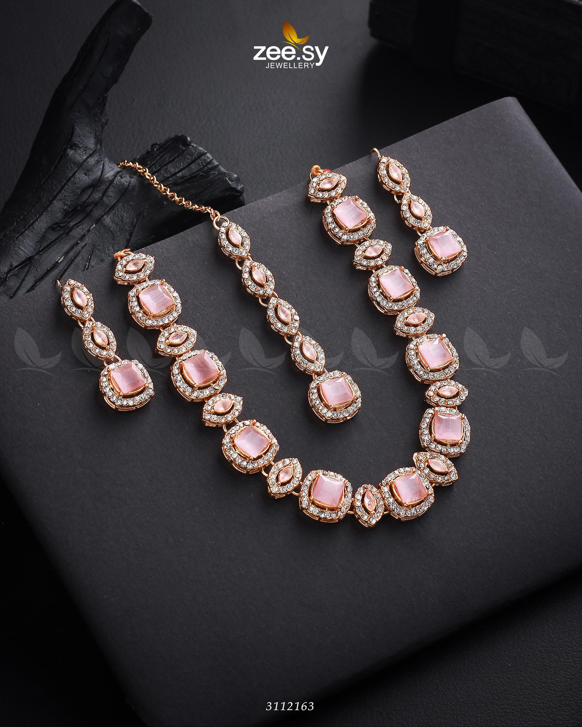 Scabiosa Necklace Set -  Zeesy Necklace Sets - Original Designer Dress - House of Maryam