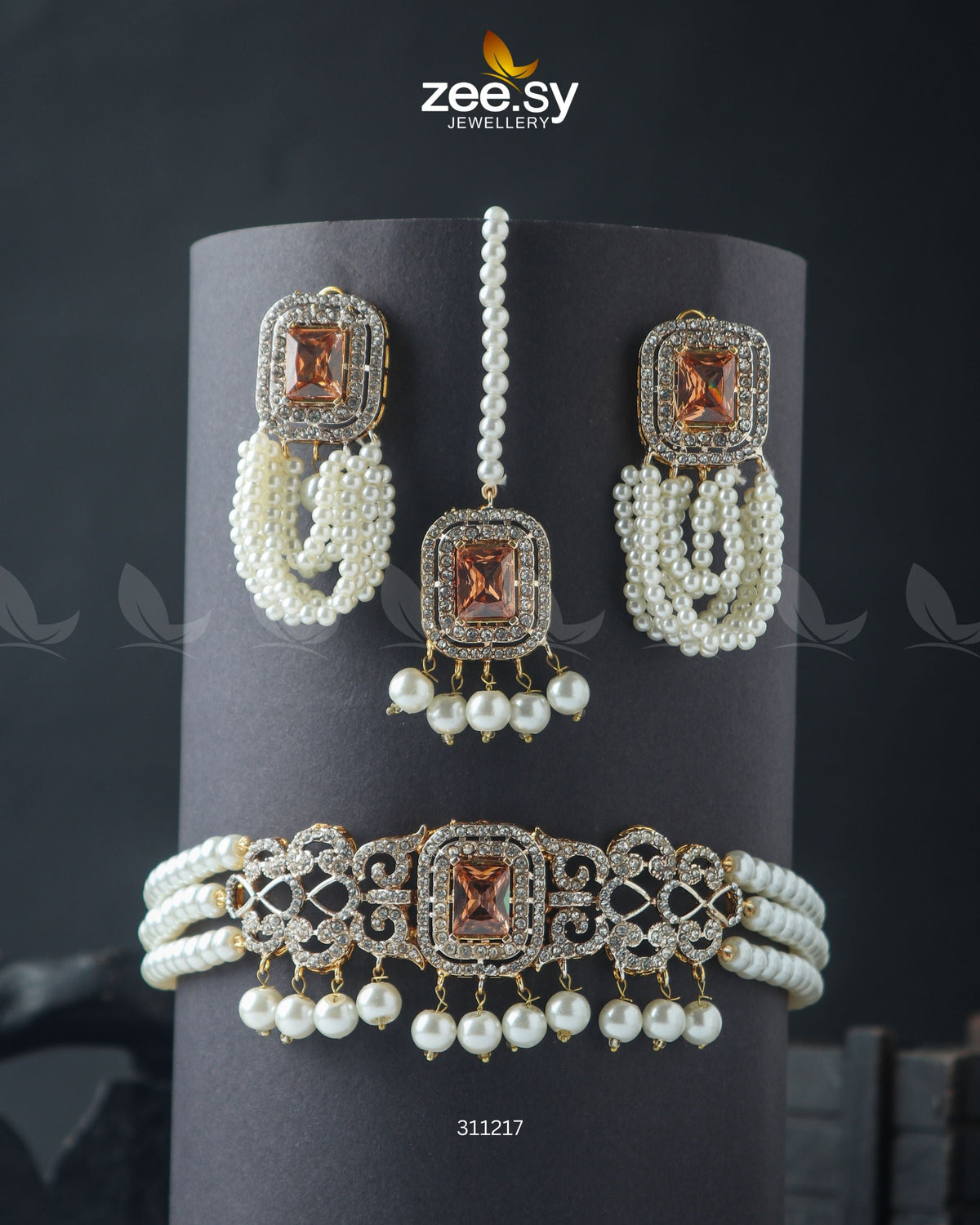 Marasim Choker Necklace -  Zeesy Necklace Sets - Original Designer Dress - House of Maryam