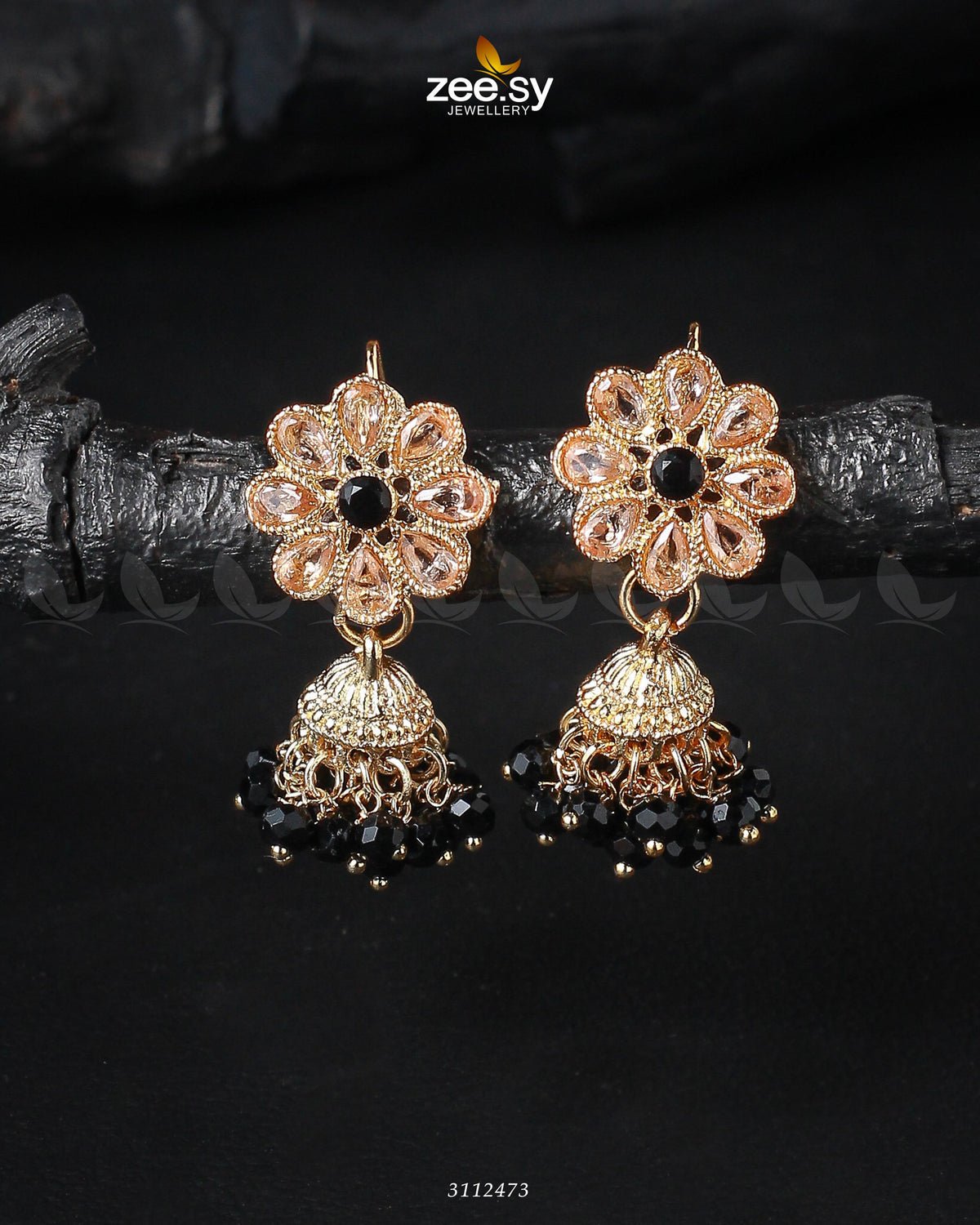 Atiqa Earrings -  Zeesy Earrings - Original Designer Dress - House of Maryam