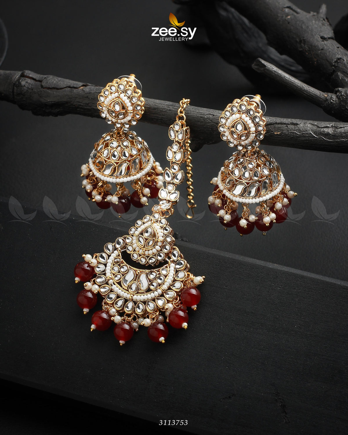 Rija Earrings -  Zeesy Earrings - Original Designer Dress - House of Maryam