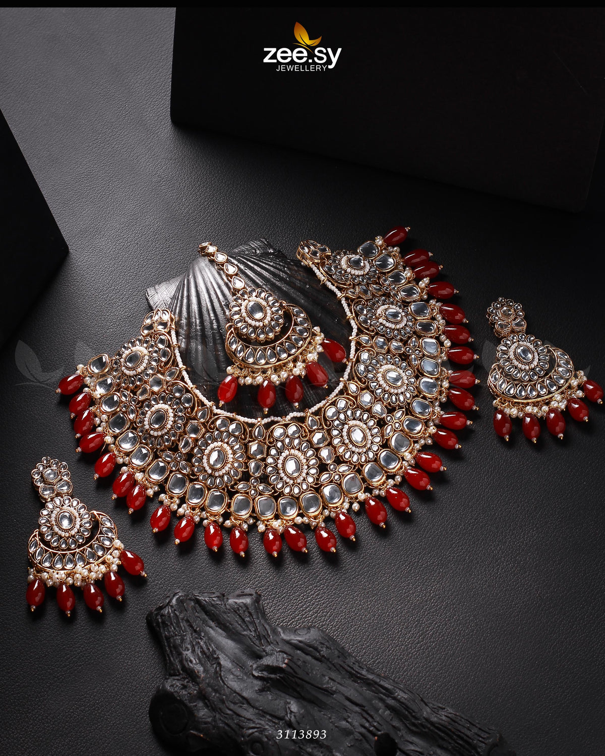 Hoor Bridal Set -  Zeesy Necklace Sets - Original Designer Dress - House of Maryam