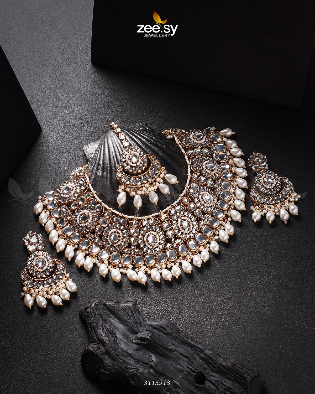 Hoor Bridal Set -  Zeesy Necklace Sets - Original Designer Dress - House of Maryam