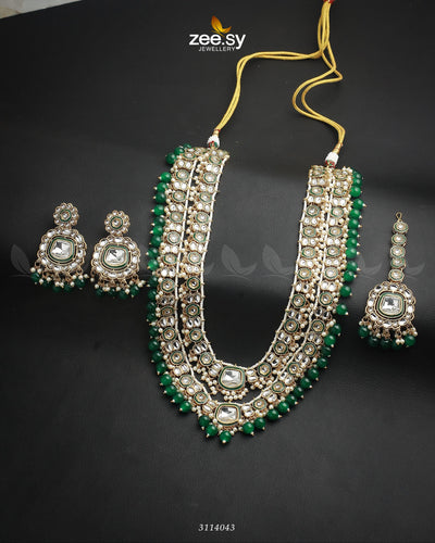 Acacia Malla Necklace Set -  Zeesy Malla Necklace - Original Designer Dress - House of Maryam