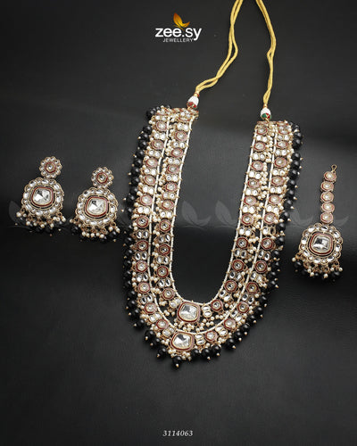 Acacia Malla Necklace Set -  Zeesy Malla Necklace - Original Designer Dress - House of Maryam