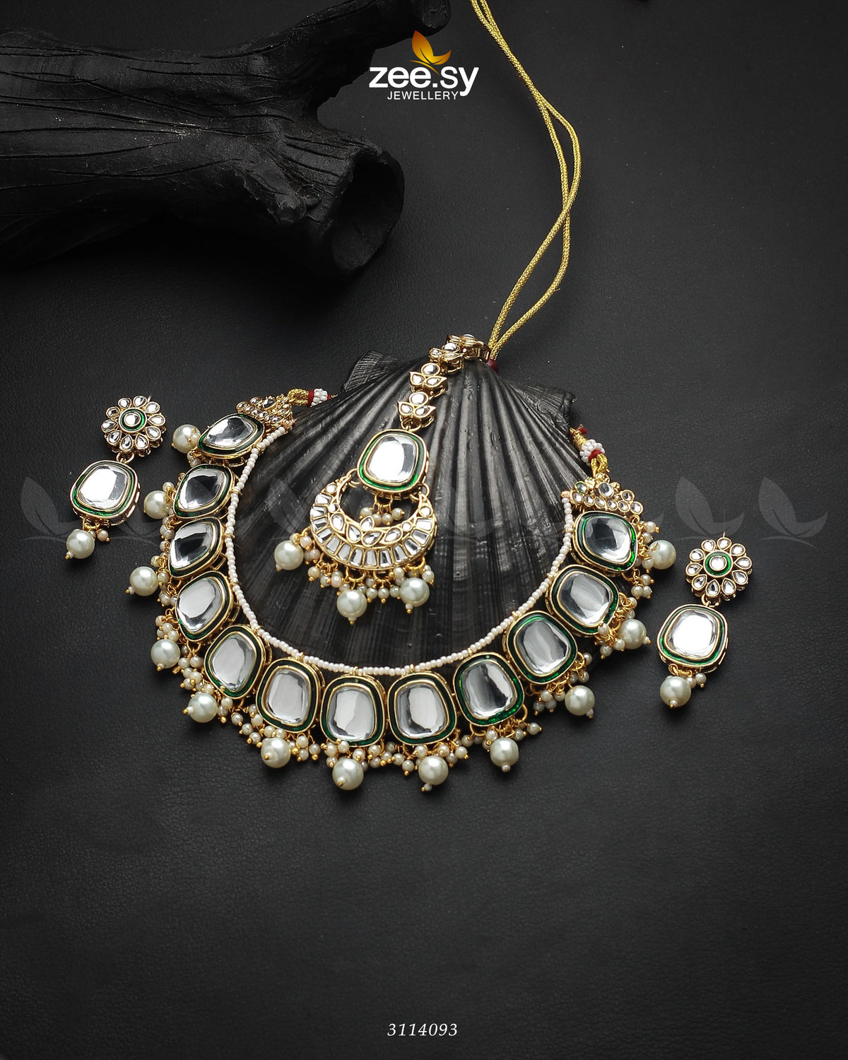 Aqsa Necklace Set -  Zeesy Necklace Sets - Original Designer Dress - House of Maryam