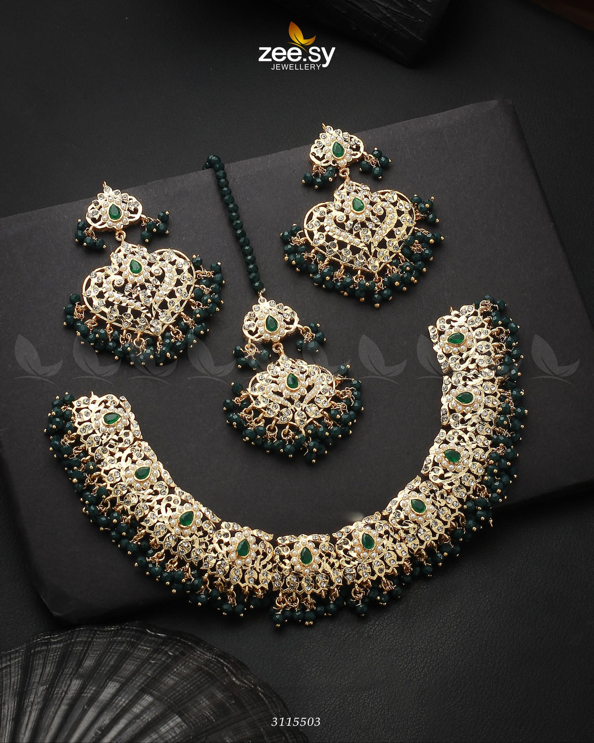Maniha Necklace Set -  Zeesy Necklace Sets - Original Designer Dress - House of Maryam
