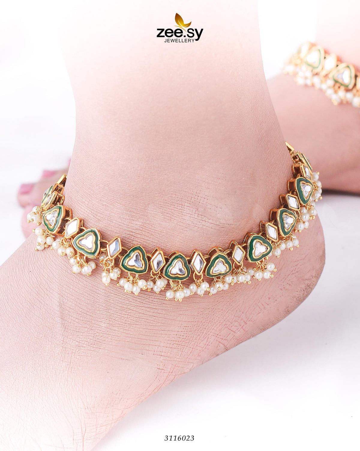 Zarmina Anklet -  Zeesy Anklets - Original Designer Dress - House of Maryam