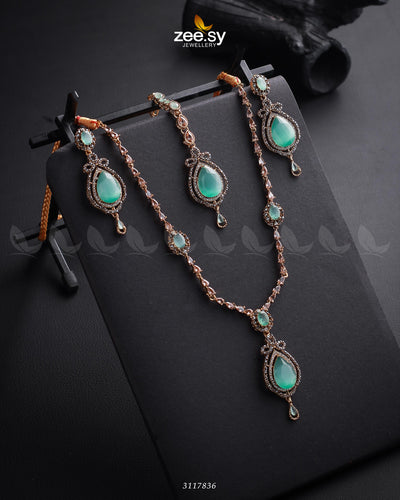 Syra Yousuf Necklace Set -  Zeesy Necklace Sets - Original Designer Dress - House of Maryam
