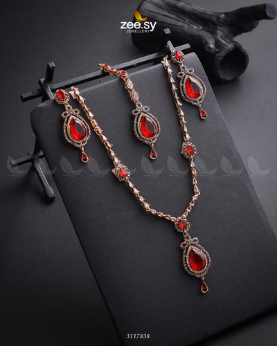 Syra Yousuf Necklace Set -  Zeesy Necklace Sets - Original Designer Dress - House of Maryam