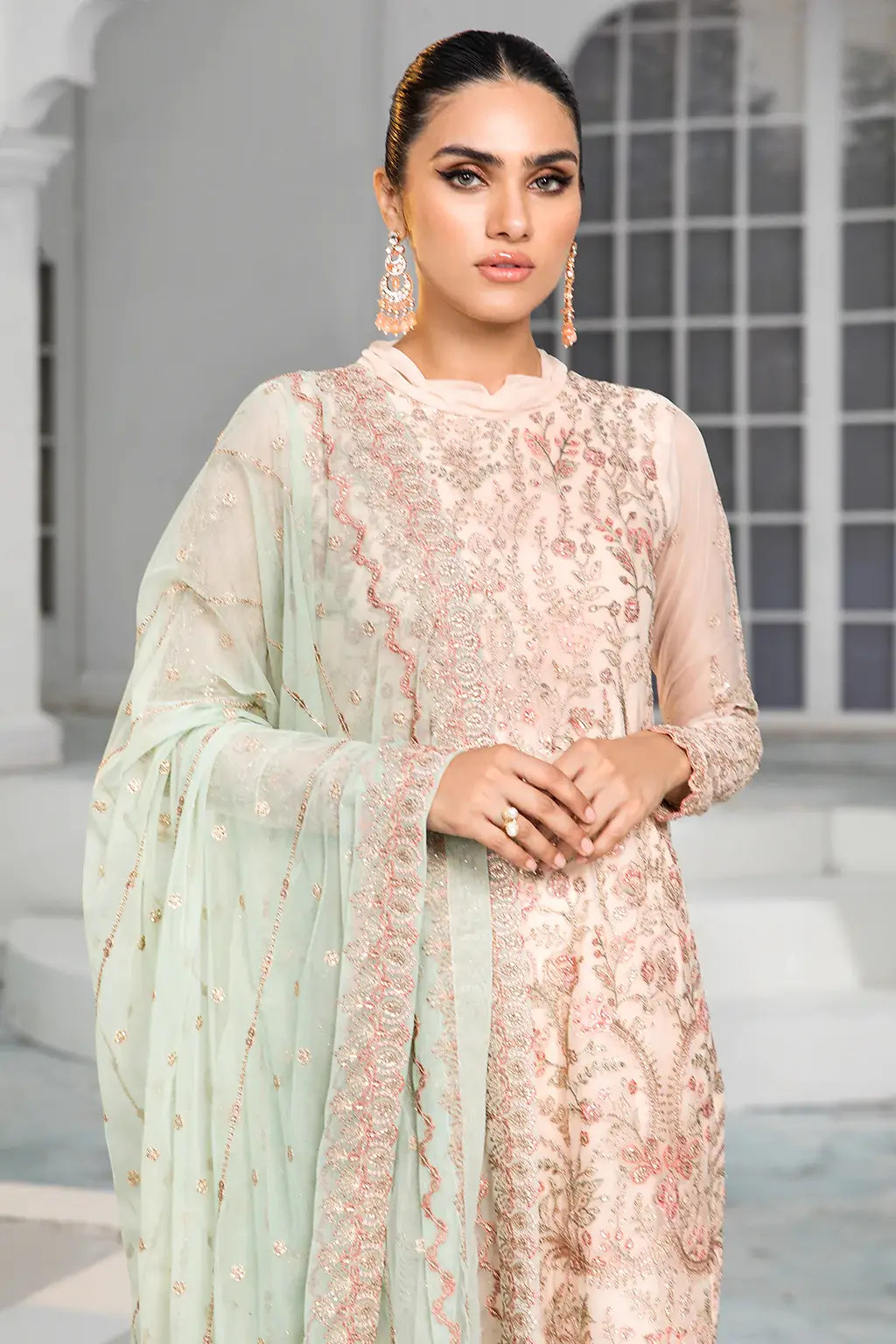 Zarif | DE LUXURY Formals | CORAL -  Zarif Formal - Original Designer Dress - House of Maryam