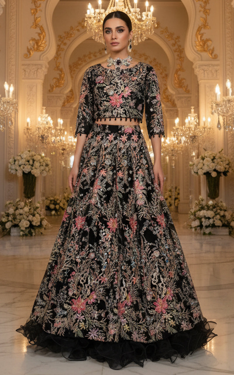 Threads and Motifs | Formal Dresses 25 | Embroidered Blouse With Lehenga