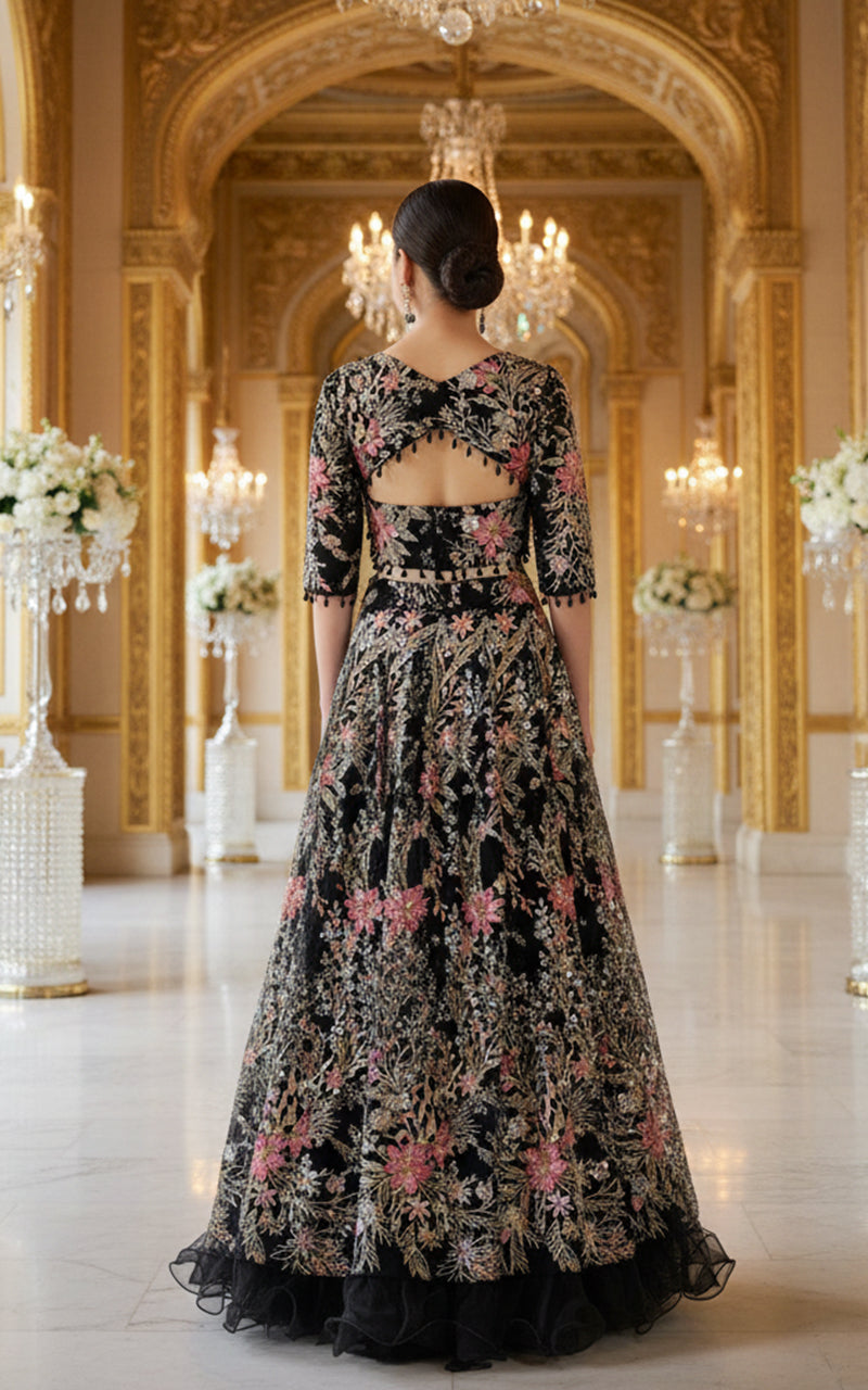 Threads and Motifs | Formal Dresses 25 | Embroidered Blouse With Lehenga-2