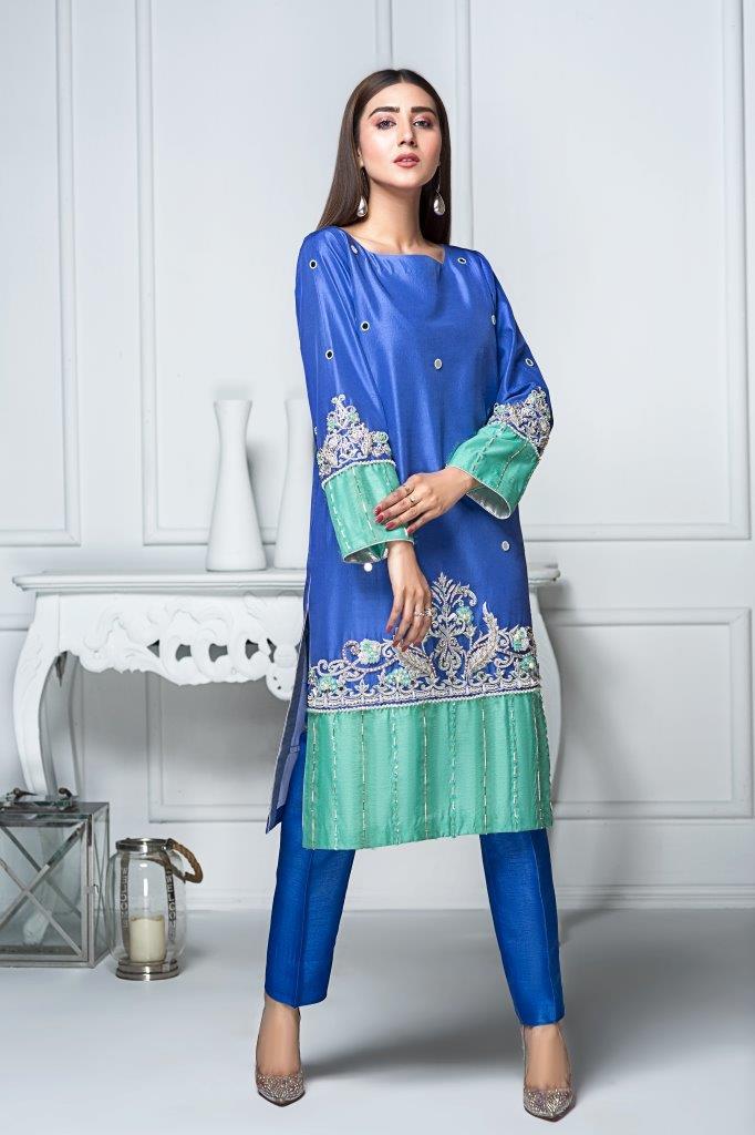 Hana | Eclectic Ready to Wear | Sapphire Twinkle -  Hana Ladies Clothes - Original Designer Dress - House of Maryam