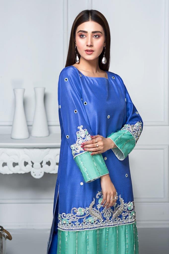 Hana | Eclectic Ready to Wear | Sapphire Twinkle -  Hana Ladies Clothes - Original Designer Dress - House of Maryam