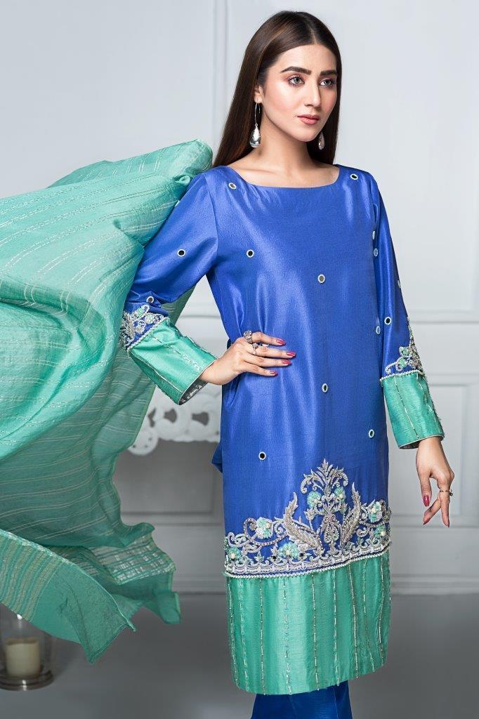Hana | Eclectic Ready to Wear | Sapphire Twinkle -  Hana Ladies Clothes - Original Designer Dress - House of Maryam