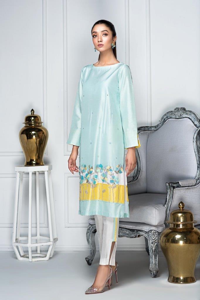 Hana | Eclectic Ready to Wear | Blue Lagoon -  Hana Ladies Clothes - Original Designer Dress - House of Maryam