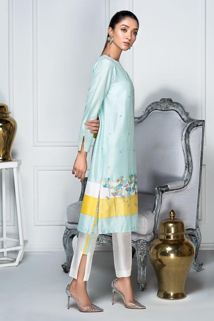 Hana | Eclectic Ready to Wear | Blue Lagoon -  Hana Ladies Clothes - Original Designer Dress - House of Maryam