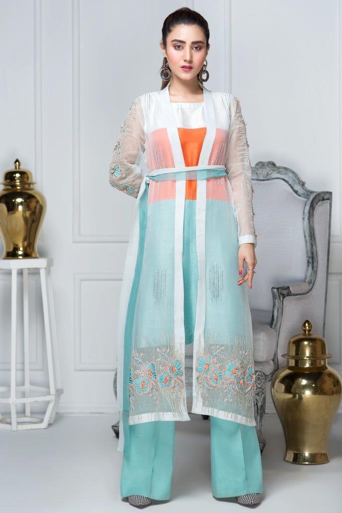 Hana | Eclectic Ready to Wear | Aqua Marine -  Hana Ladies Clothes - Original Designer Dress - House of Maryam