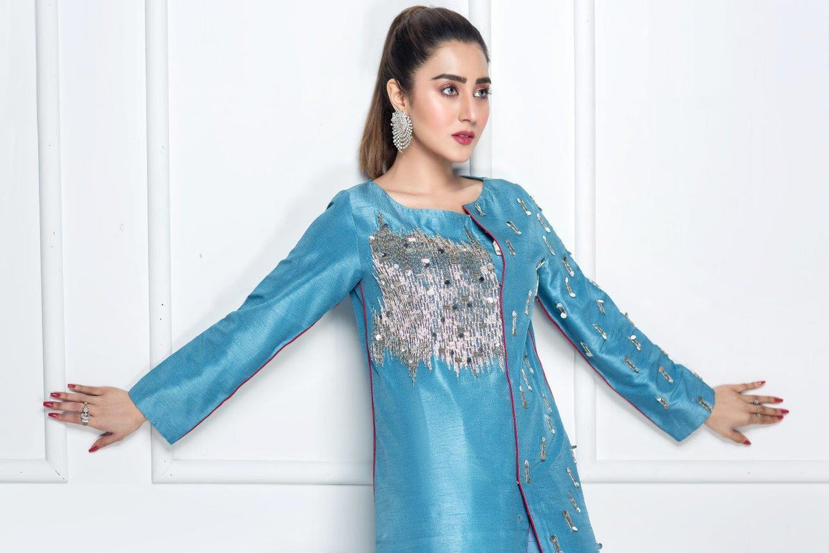 Hana | Eclectic Ready to Wear | Cerulian Spark -  Hana Ladies Clothes - Original Designer Dress - House of Maryam