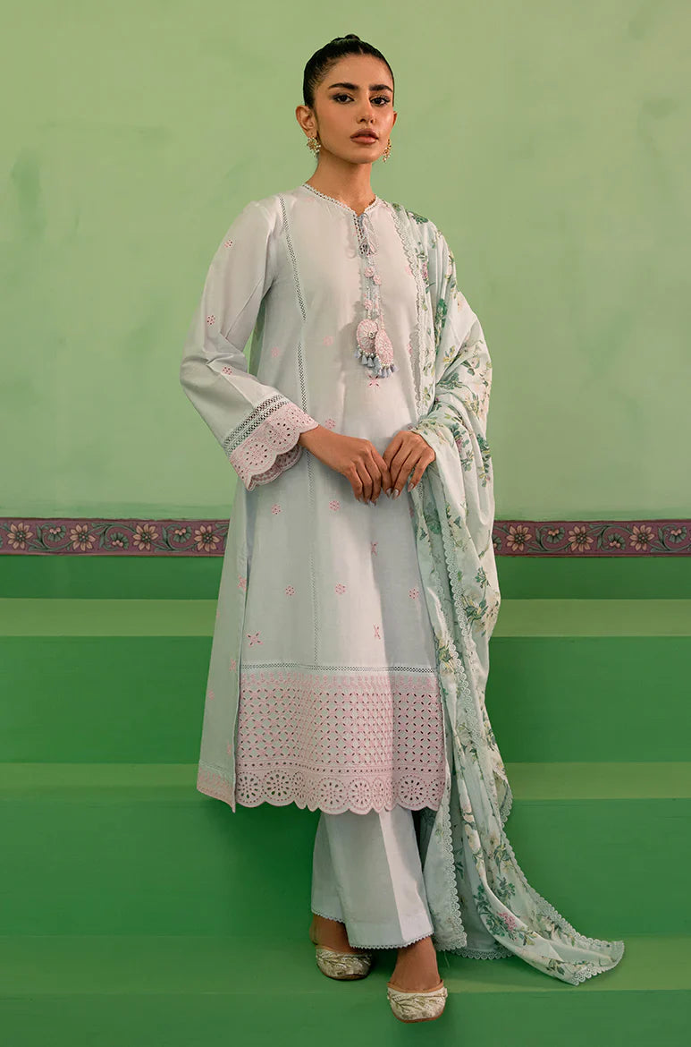 Cross Stitch | Mahiri Embroidered Collection | AQUA PEARL -  Cross Stitch Luxury - Original Designer Dress - House of Maryam